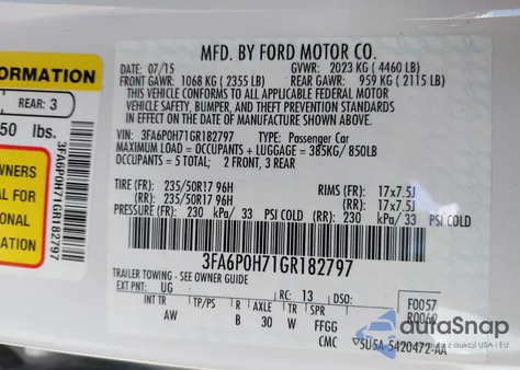 2016 Ford Fusion Se from USA, damaged, VIN 3FA6P0H71GR182797